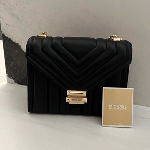 NWT Whitney Large Quilted Leather Convertible Shoulder Bag